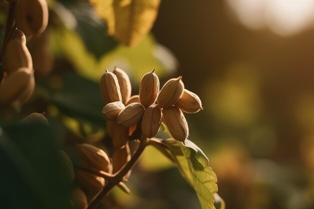 Campo de cultivo de frijoles de soya Agua natural Generar Ai