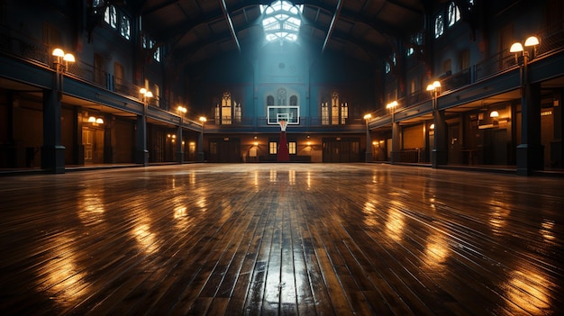 Foto campo de basquetebol vazio