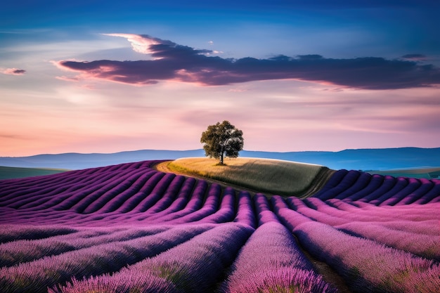 campo de colinas de lavanda