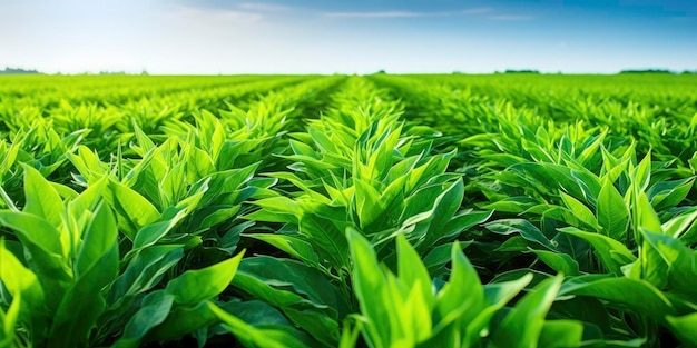 Campo de culturas vibrantes de biocombustíveis verdes