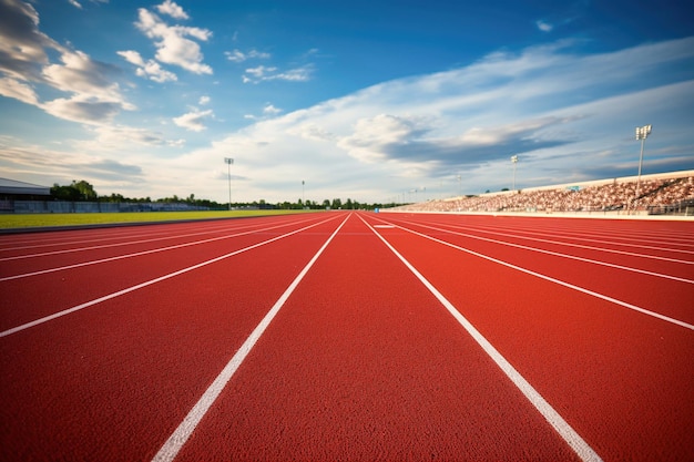 Campo de desporto pista de corrida Ai imagem generativa