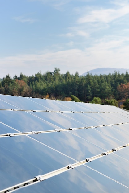 campo de energia eco renovável do painel solar