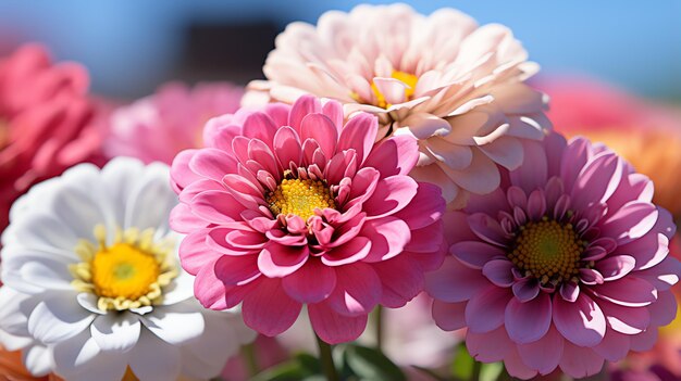 Foto campo de flores coloridas