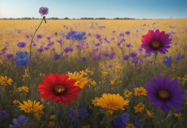 Campo de flores silvestres