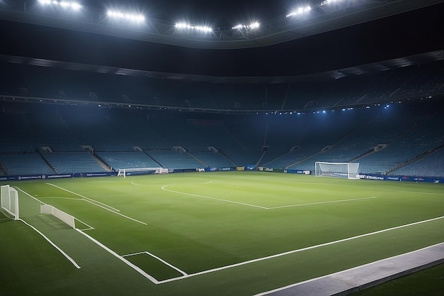 Campo de futebol na noite antes do jogo