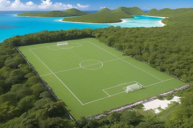 Campo de futebol nas ilhas lofoten