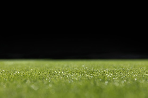 Campo de futebol verde close-up