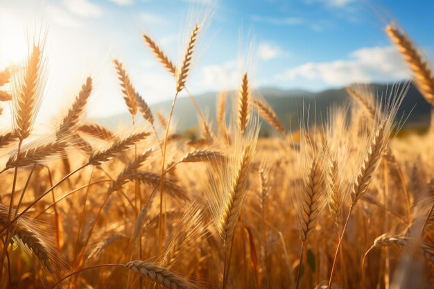 Campo de IA generativa de trigo dourado