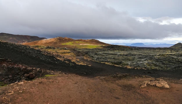 Campo de lava de Leirhnjukur na Islândia
