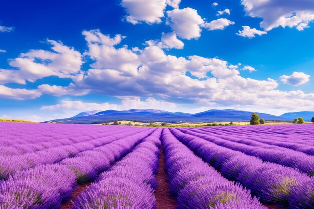 Campo de lavanda em Valensole Provence França IA generativa