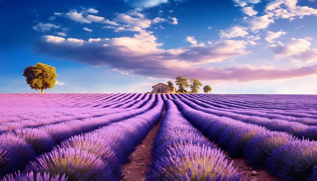 Campo de lavanda em Valensole Provence, França