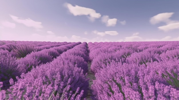 Campo de lavanda Ilustração AI GenerativexA