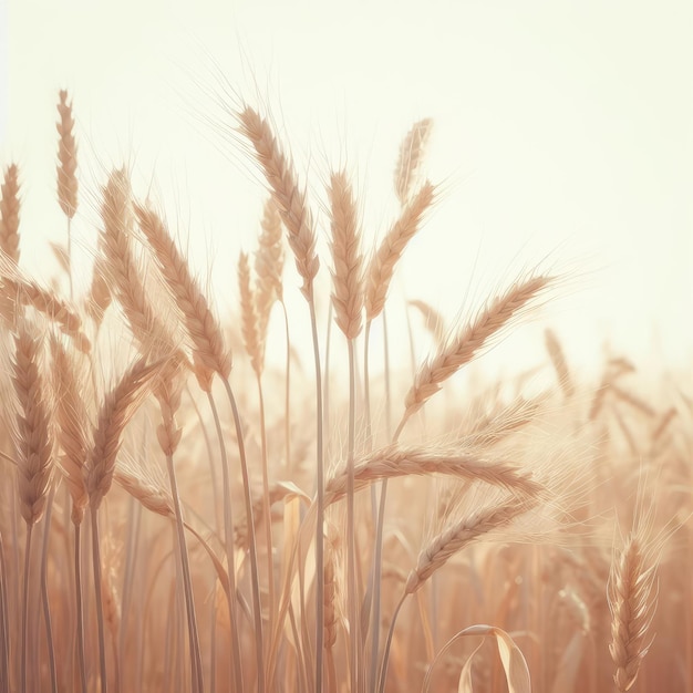 Campo de trigo dourado e céu