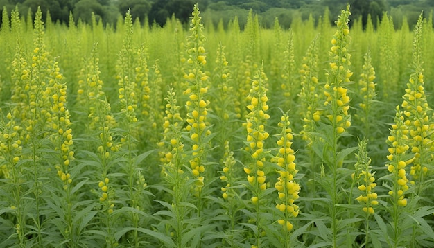 Foto un campo de flores amarillas con la palabra abeja en el lado