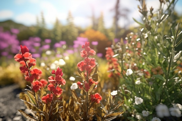 Campo de flores generado por IA