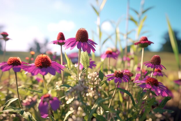 Campo de flores generado por IA