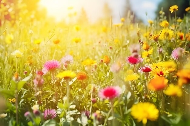 campo de flores IA generativa