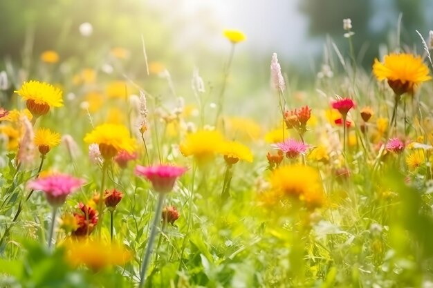 campo de flores IA generativa