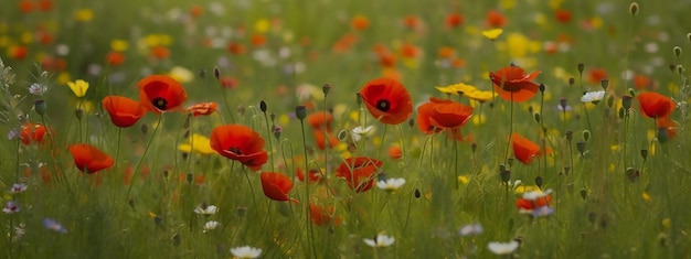 Un campo de flores en el país de california.