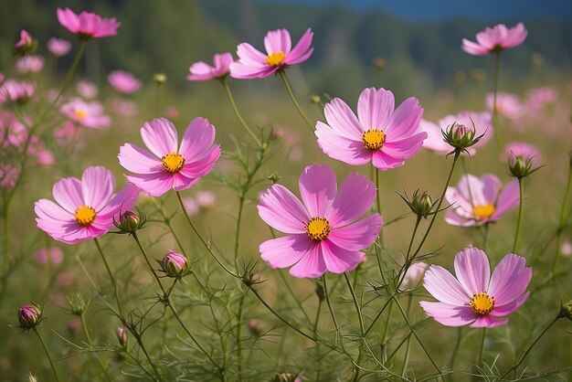 un campo de flores púrpuras con la palabra primavera en la parte inferior