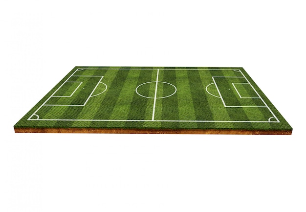 Campo de fútbol aislado