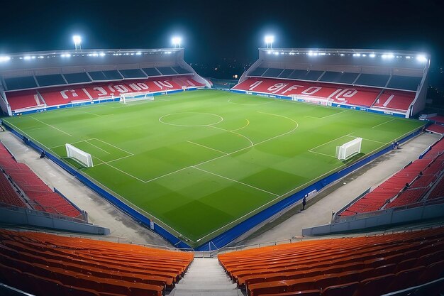 Campo de fútbol la noche antes del partido