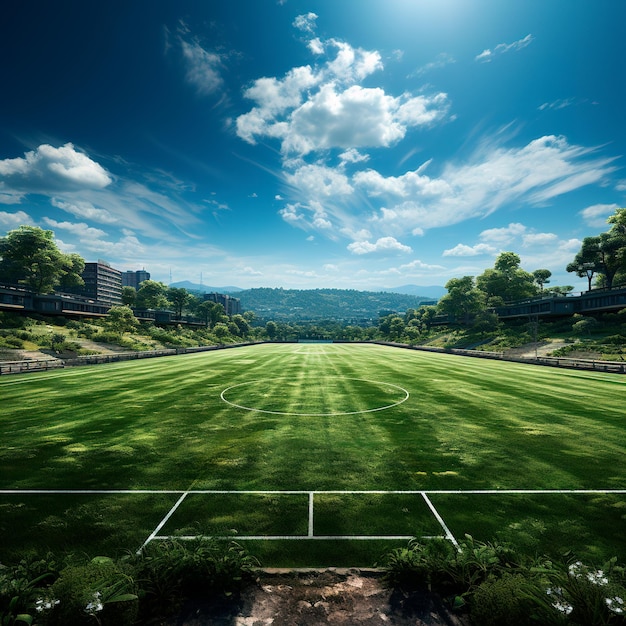 Foto campo de fútbol ultra realista