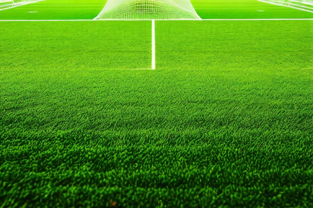 un campo de fútbol verde y exuberante