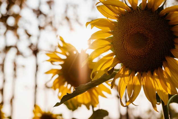 Campo de girasol naturaleza