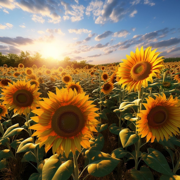 El campo de girasoles