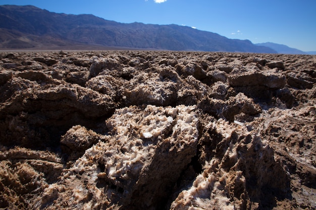 Campo de golf del diablo Death Valley formaciones de arcilla salina