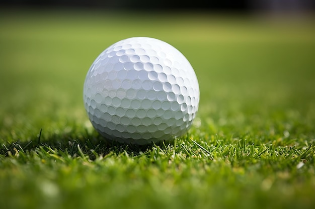 Foto el campo de golf de pelota blanca