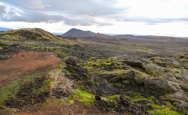 Campo de lava de Leirhnjukur en Islandia