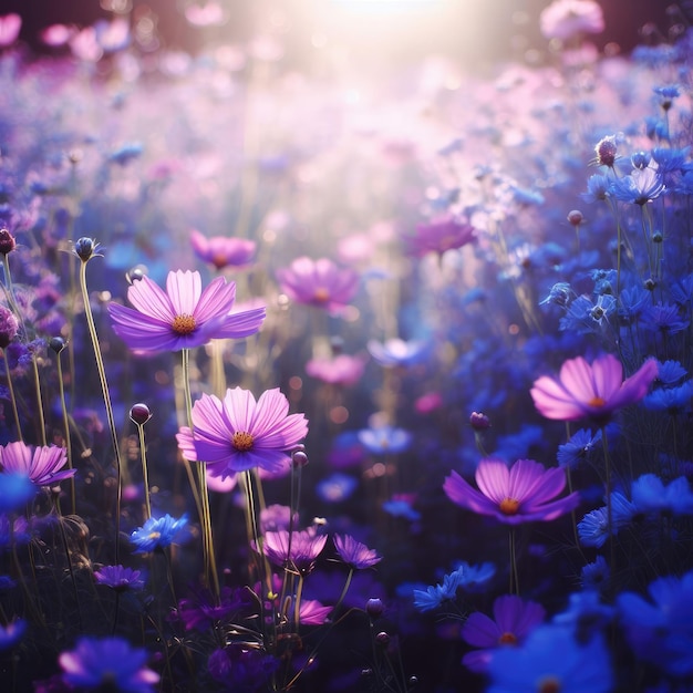 campo de lavanda al atardecer