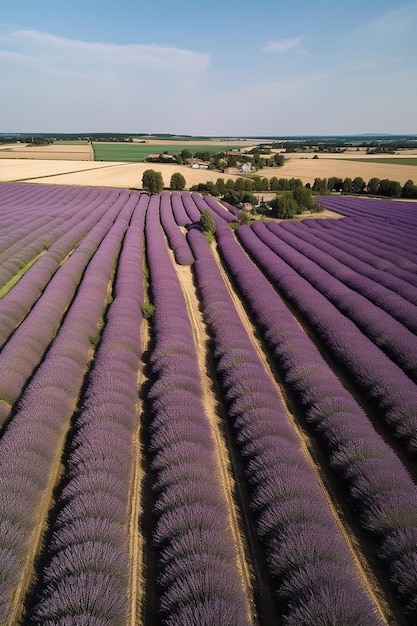 Un campo de lavanda en francia.