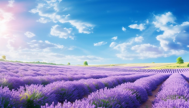 Campo de lavanda en la Provenza de Valensole, Francia