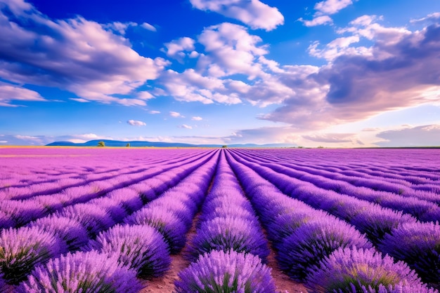 Foto campo de lavanda en valensole provenza francia inteligencia artificial generativa