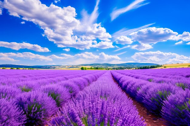 Foto campo de lavanda en valensole provenza francia inteligencia artificial generativa