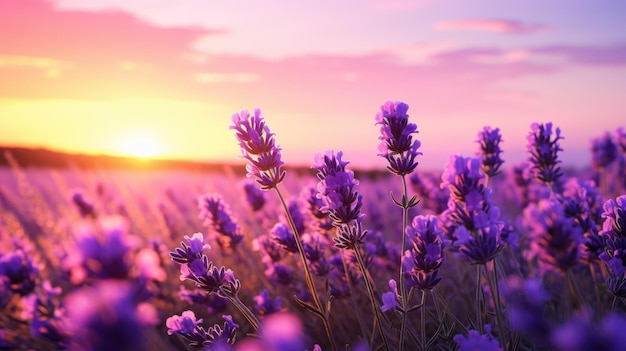 un campo de lavanda