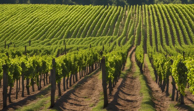 Foto un campo con un montón de vides que tiene la palabra t en él