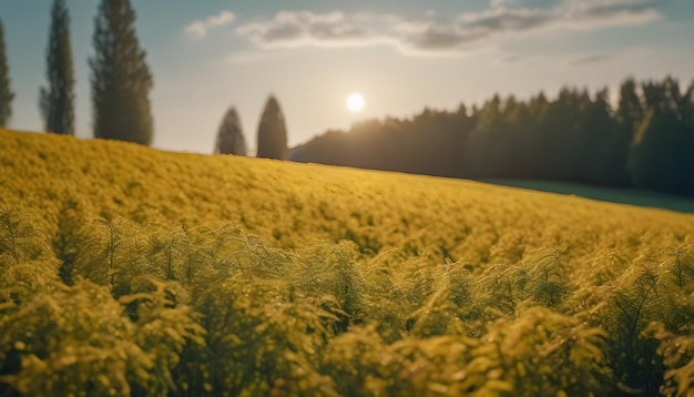 Campo de plantas Mangold