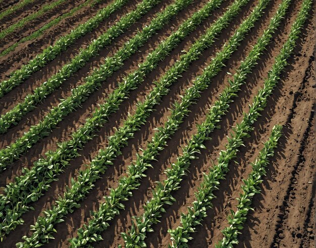 un campo de plantas de soja