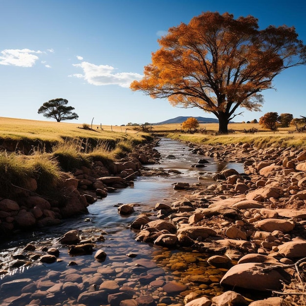 Campo Serenidade Fotografia de paisagem de outono