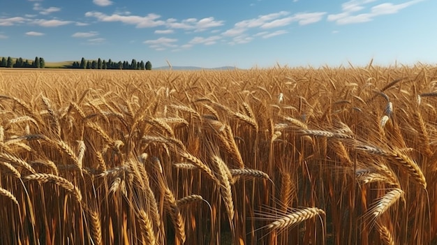 Campo de trigo a cielo abierto IA generativa