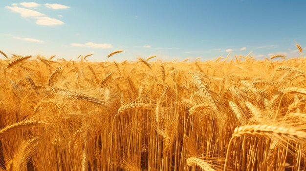 Foto un campo de trigo dorado de arroz balanceándose en el viento alta velocidad disparo continuo dadaísmo