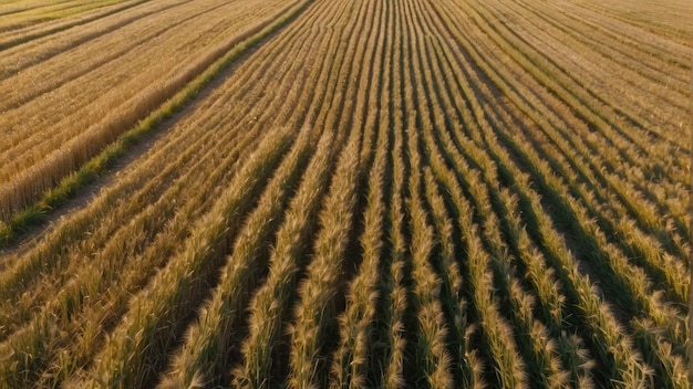 El campo de trigo dorado está listo para la cosecha