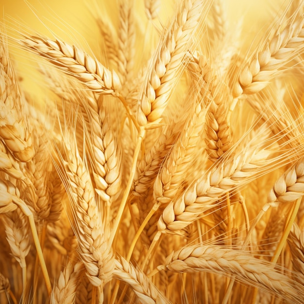 campo de trigo con fondo dorado