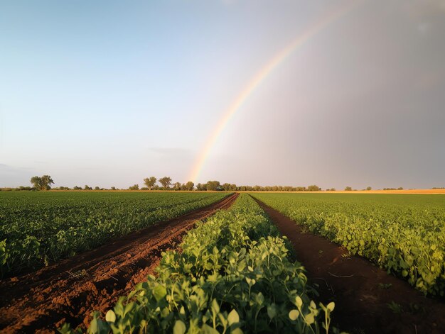 Un campo de verano de color orgánico