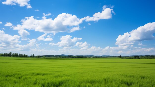 campo verde y cielo azul campo y nubes