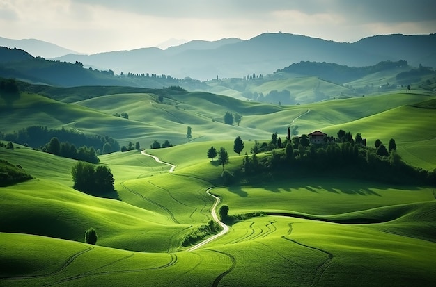 Campo verde de la naturaleza Italia